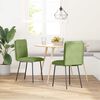vidaXL Chaises &agrave; manger lot de 2 Vert clair Velours
