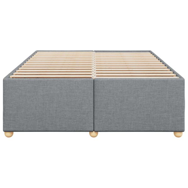 vidaXL Cadre de lit sans matelas gris clair 160x200 cm tissu