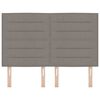 vidaXL T&ecirc;te de lit avec t&ecirc;te de lit Taupe 144 cm Cuir synth&eacute;tique