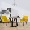 vidaXL Chaises &agrave; manger lot de 2 Jaune Velours