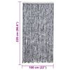 vidaXL Moustiquaire Argent&eacute; 100x220 cm Chenille