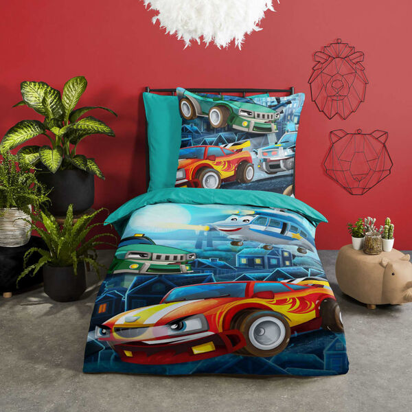 Good Morning Housse de couette pour enfants Race 135x200 cm
