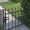 vidaXL Porte de Cl&ocirc;ture Gris 103 x 250 cm Acier enduit de poudre