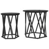 vidaXL Table basse 2 pc Ch&ecirc;ne noir 50 x 50 x 50 cm