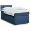vidaXL Sommier &agrave; lattes de lit avec matelas Bleu 90x200 cm Tissu