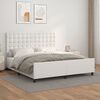 vidaXL Cadre de lit sans matelas blanc similicuir