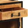 vidaXL Buffet 80x31x66 cm bois de manguier brut massif et m&eacute;tal