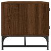 vidaXL Table basse avec portes en verre ch&ecirc;ne marron 68,5x50x50 cm