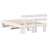 vidaXL Cadre de lit avec t&ecirc;te de lit Blanc 120 x 190 cm Pin massif
