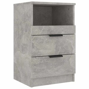vidaXL Table de chevet Gris b&eacute;ton Bois d'ing&eacute;nierie