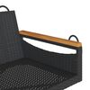 vidaXL Balancelle noir 109x62x40 cm r&eacute;sine tress&eacute;e