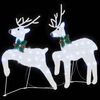 vidaXL Rennes LED 2 pcs Blanc Froid tissu