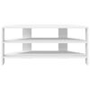 vidaXL MeubleTVd'Angle Blanc 102x40,5x45cm Bois d'ing&eacute;nierie