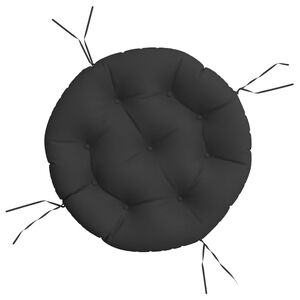 vidaXL Coussin rond noir &Oslash; 60 x11 cm tissu oxford