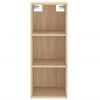 vidaXL Buffet haut Ch&ecirc;ne sonoma 34,5x34x180 cm Bois d'ing&eacute;nierie