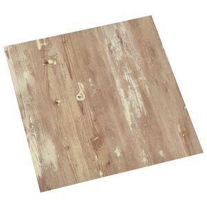 vidaXL Lattes de rev&ecirc;tement de sol autocollantes Marron et blanc