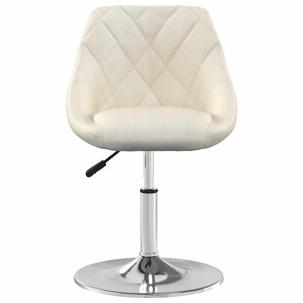 vidaXL Chaises pivotantes à manger lot de 2 Crème Velours