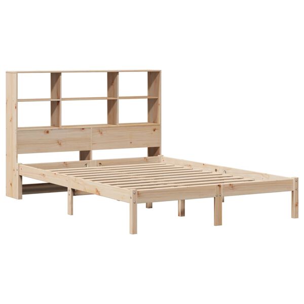 vidaXL Lit biblioth&egrave;que sans matelas 140x200 cm bois massif de pin