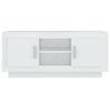 vidaXL Meuble TV blanc 102x35x45 cm bois d'ing&eacute;nierie