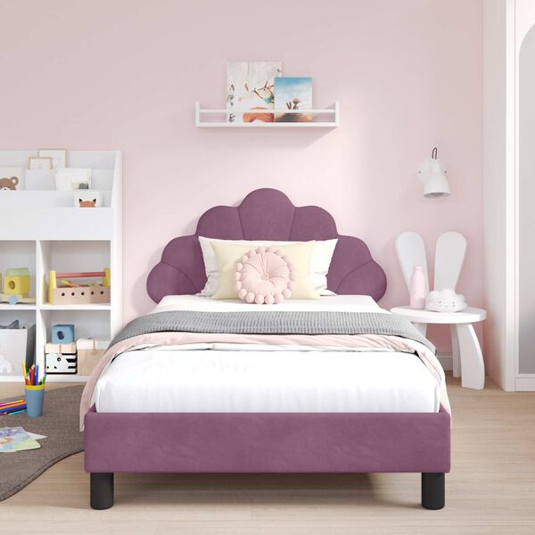 vidaXL Cadre de lit pour enfants avec t&ecirc;te de lit Pourpre 80 x 200 cm
