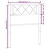 vidaXL T&ecirc;te de lit de remplacement m&eacute;tal noir 100 cm