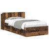 vidaXL Cadre de lit avec rangement Bois ancien 75 x 190 cm
