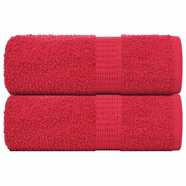 vidaXL Serviettes d'invit&eacute; FROGN 2 pcs rouge 30x50 cm 360 g/m&sup2;