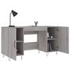 vidaXL Bureau sonoma gris 140x50x75 cm bois d'ingénierie
