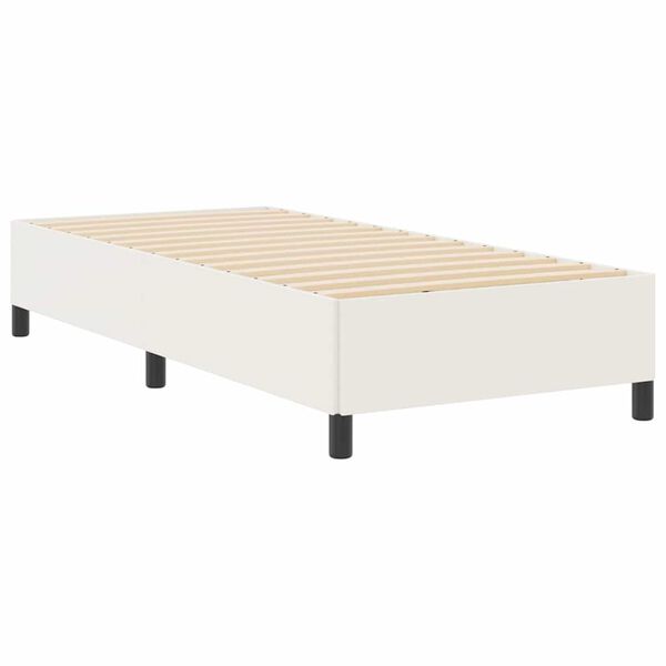 vidaXL Cadre de lit Cr&egrave;me 90 x 200 cm Tissu en velours c&ocirc;tel&eacute;