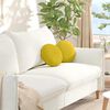 vidaXL Coussins de si&egrave;ge 2 pcs Jaune &Oslash; 40 x 13 cm Velours