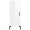 vidaXL Buffet Blanc brillant 34,5x34x90 cm Bois d'ing&eacute;nierie