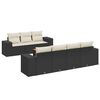 vidaXL Salon de jardin 8 pcs avec coussins noir r&eacute;sine tress&eacute;e