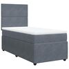vidaXL Sommier &agrave; lattes de lit et matelas Gris fonc&eacute; 90x190 cm Velours