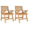 vidaXL Chaises de jardin lot de 2 58x58x87 cm bois massif d'acacia