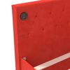 vidaXL Lit avec matelas et USB Rouge bordeaux Velours 90x200 cm