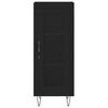 vidaXL Buffet haut Noir 34,5x34x180 cm Bois d'ing&eacute;nierie