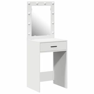 vidaXL Table de Toilette Blanc 50 x 41 x 135 cm Bois d'ing&eacute;nierie