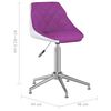 vidaXL Chaise pivotante de salle &agrave; manger Violet et blanc Similicuir