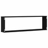 vidaXL &Eacute;tag&egrave;res murales cube 2 pcs ch&ecirc;ne noir 100x15x30 cm bois