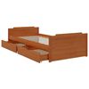 vidaXL Cadre de lit sans matelas Marron miel Bois pin massif 90x200 cm
