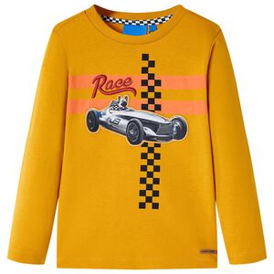 vidaXL T-shirt enfants &agrave; manches longues ocre 104