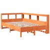 vidaXL Lit biblioth&egrave;que sans matelas cire marron 120x200 cm pin massif