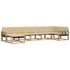 vidaXL Ensemble de canap&eacute;s d'ext&eacute;rieur 7 pc Blanc et Beige