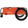 vidaXL Remorque de v&eacute;lo orange et noir tissu oxford et fer