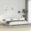 vidaXL Cadre de lit sur&eacute;lev&eacute; Blanc 200 x 200 cm Bois massif en pin