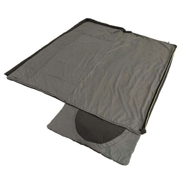 Outwell Sac de couchage Contour Noir nuit Fermeture &eacute;clair droite
