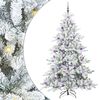 vidaXL Sapin de No&euml;l Artificiel &agrave; Branches Articul&eacute;es Blanc 210 cm