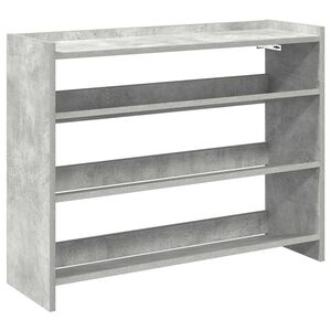 vidaXL &Eacute;tag&egrave;re &agrave; chaussures gris b&eacute;ton 80x25x62 cm bois d'ing&eacute;nierie