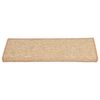 vidaXL Tapis d'escalier 15 pi&egrave;ces 65 x 21 x 4 cm Marron clair Bord rectangulaire