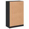 vidaXL Buffet haut avec portes noir 68x37x109 cm bois d'ing&eacute;nierie